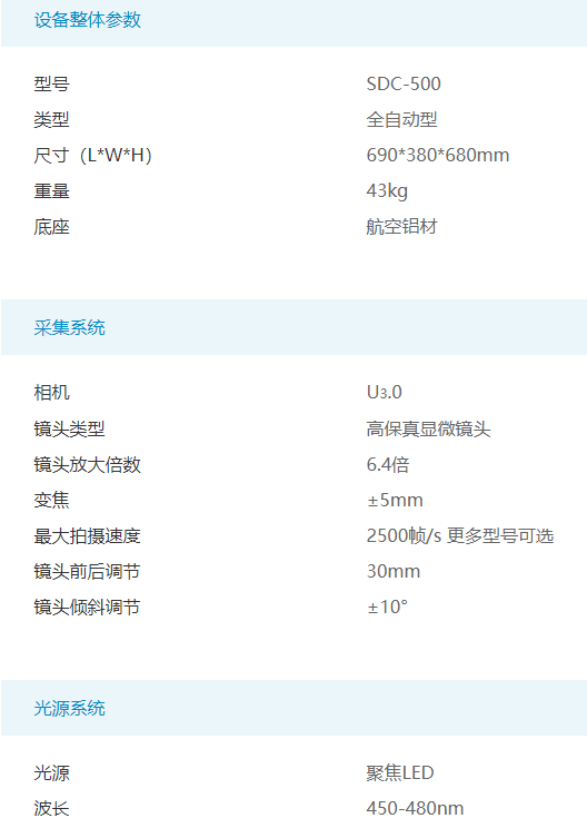 全自動(dòng)接觸角測量儀參數(shù)
